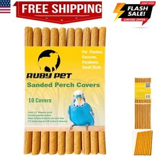 Sanded Perch Covers for Parakeets, Lovebirds, Finches, Canaries, Small Birds,...