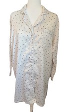 Aria Women s Medium Floral Nightgown Button Front Sleep Shirt Cottagecore Rose