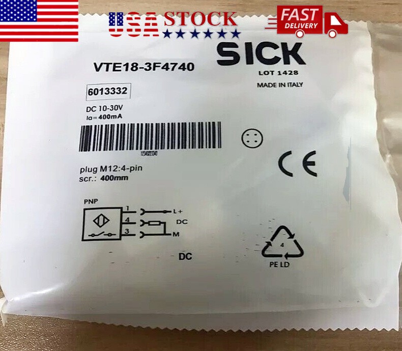 1PCS NEW Unopened SICK VTE18-3F4740 Photoelectric switch sensor Fast Shipping