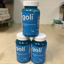 Goli Nutrition Ashwagandha Mixed Berry Gummies - 60 Count 3 Pack  10/2027