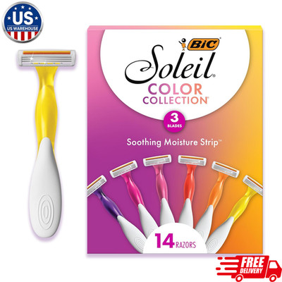 BIC Soleil Women's Disposable 3 Blade Razors, 14 Count Pack