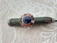 Silberring 925er Silber,  Turmalin, Kranz mit verschiedenen Edelsteinen