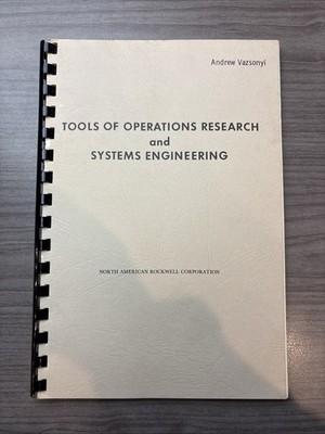 Tools Of Operations Research And Systems Engineering