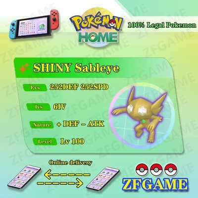  6IV SHINY Sableye + EVS  POKEMON HOME Champions Online delivery 