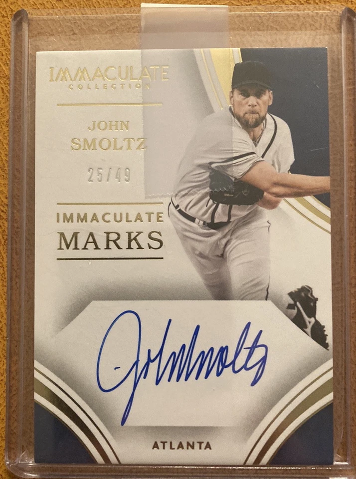 2016 Panini Immaculate Collection IM JS John Smoltz Autograph 25/ 49 !! Gorgeous - Image 2 of 3