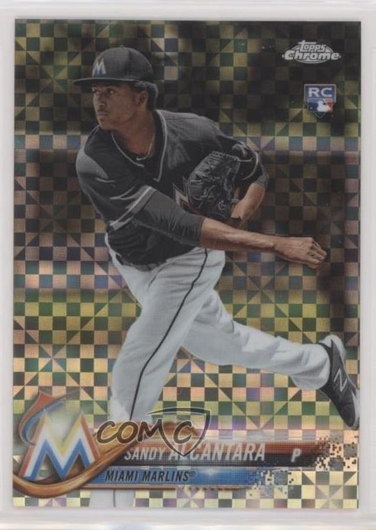 2018 Topps Chrome X-Fractor Sandy Alcantara #128 4e9