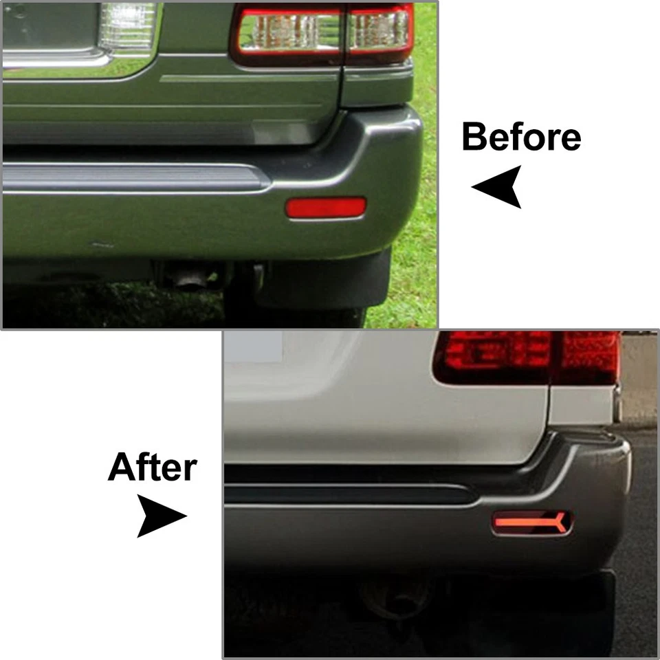 Lámpara de freno de señal de giro DRL para parachoques trasero para Toyota Land Cruiser para Lexus LX470 GZ Foto 3 de 4