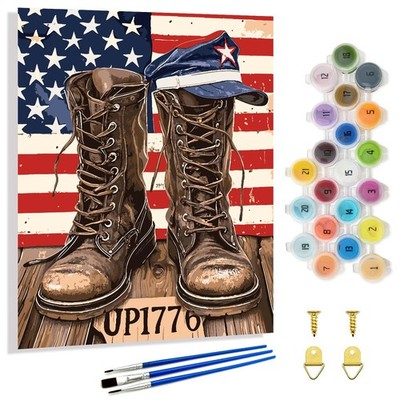 Independence Boots Paint By Numbers Kit For Adults DIY Wall Art Decoration