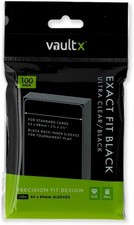 100 Pack Black Exact Fit Inner Sleeves for Trading Cards - Protection