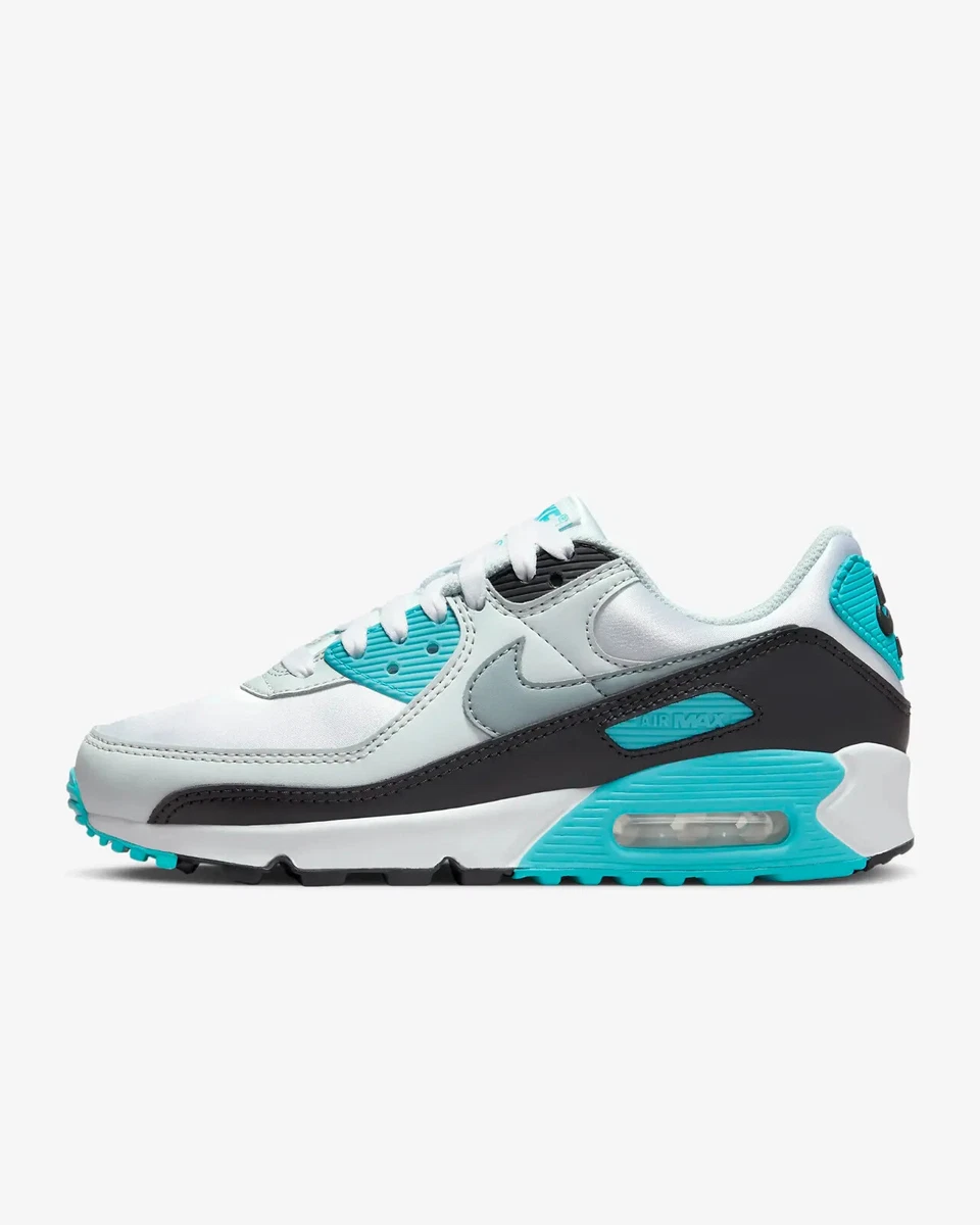 NIKE Air Max 90 Women Sneakers FB8570-101 White/Teal Nebula/Black