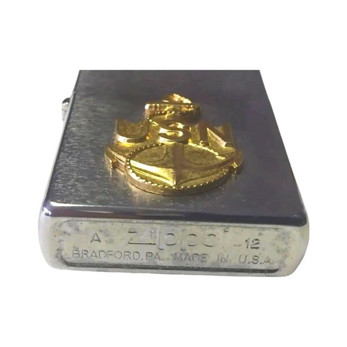 Accendino Zippo Bradford Pa Usa Usn Us Navy tono argento 2012 - Foto 6 di 16