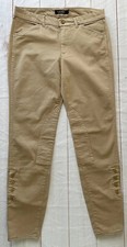 Polo Ralph Lauren Womens Pants Beige 18 Caitriona Button-Up Hem Casual Skinny