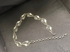 Vintage THE LIMITED EXP Style Belt Chain Korea FLORAL LEAVES links 8