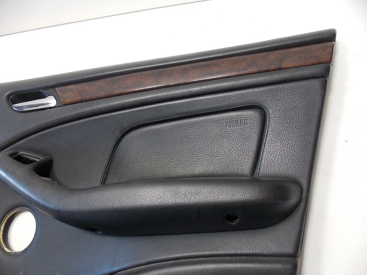 BMW E46 Front Door Panel Black Right Leather Sedan Touring 99 05 323 325 328 330 eBay