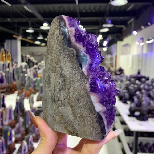 1.89LB Uruguay Natural Amethyst Crystal Mine Amethyst Block Treatment - 第 8/12 張圖片