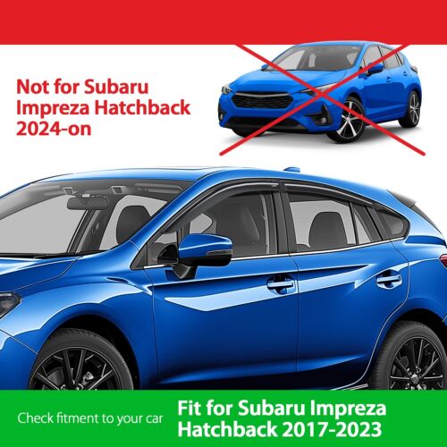 Rain Guards Vent Visors Shade for 2017-2023 Subaru Impreza Hatchback - Picture 3 of 8