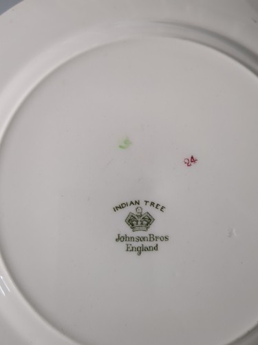 Set of 9 Pcs. Johnson Brothers Indian Tree China - 4 Salad & 5 Dessert Plates - Picture 11 of 15
