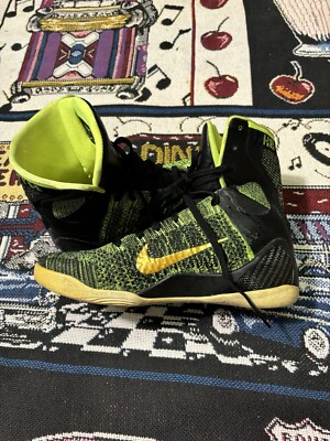 Nike Kobe 9 IX Size 9.5 Elite High Victory Green Black Neon 630847