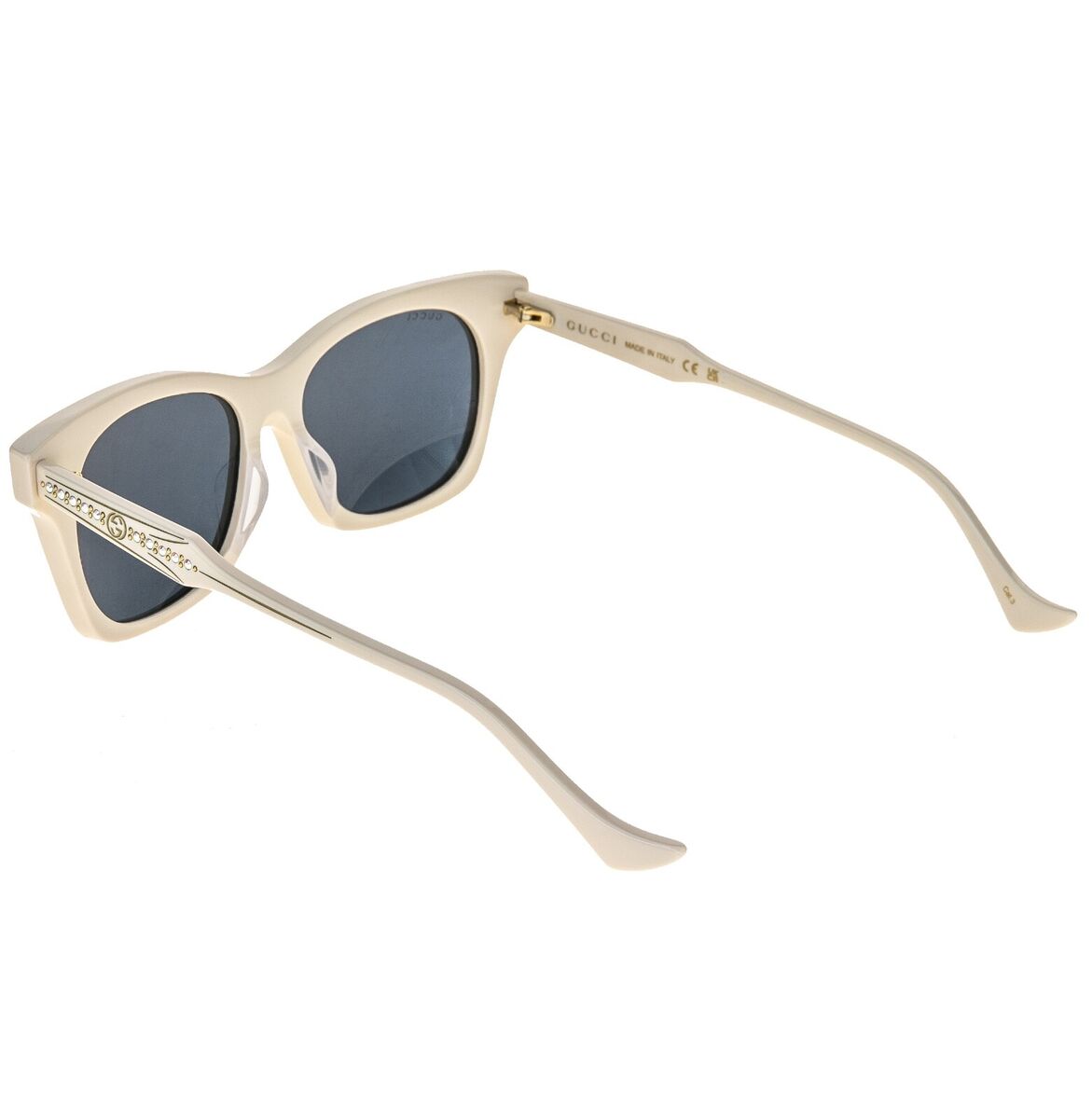GUCCI HOLLYWOOD FOREVER 1299 Ivory Blue 004 Crystal Stud GUCCI HOLLYWOOD FOREVER 1299 Ivory Blue 004 Crystal Stud