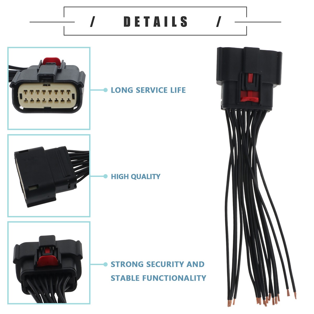IBVIBV Compatible con Dodge Challenger 2015-2020 SRT Demon Conector de faro LED, conector de cableado de pigtail