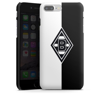 Schutzhülle Premium Case für Apple iPhone 8 Plus Borussia Raute Schwarz-Weiss