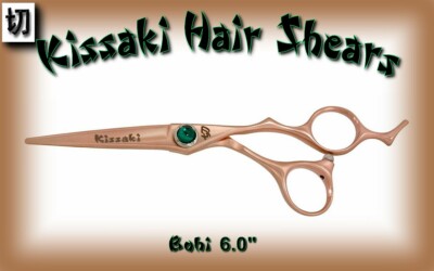 Kissaki Pro Hair Scissors 6.0'' Bohi Rose Gold Titanium Hair Cutting Shears