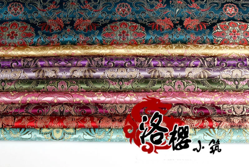 Disfraz Jacquard Chino Hanfu Ropa Kimono Cos Seda Satén Loto Tela de Costura Foto 4 de 4