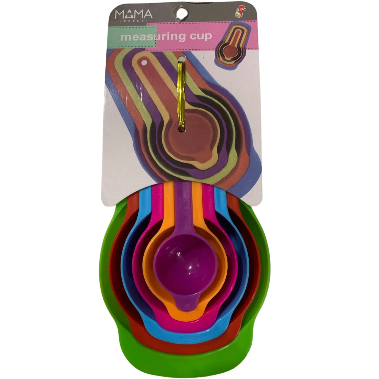 Measuring Cups plastic multicolor baking spoons kitchen tools set 6 piece