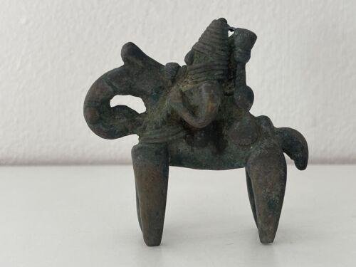 Cavalier Amulet Sao Sokoto Bronze Patina Chad Niger Cameroon Africa Horse - Picture 5 of 8