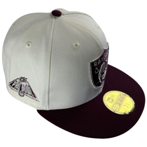 New Era Oakland Las Vegas Raiders 1995 Pro Bowl Side Patch 59Fifty 7 1/4 - NEW! - Picture 2 of 15