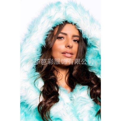LED Carnival Party Costume Festival Costume Performance Faux Fur Cosplay Jacket - Picture 15 of 28