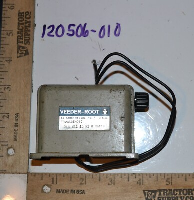 Veeder Root 120506-010 115VAC  6 Digit Mechanical Counter Reset Knob