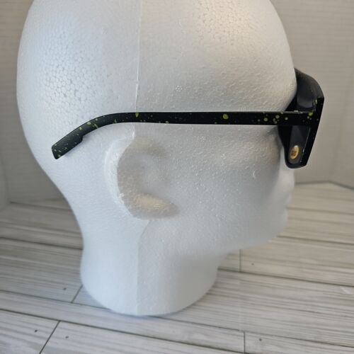 Pugs Unisex Sunglasses Model 002 Black Yellow Spatter Reflective Lenses New Tags - Picture 2 of 5