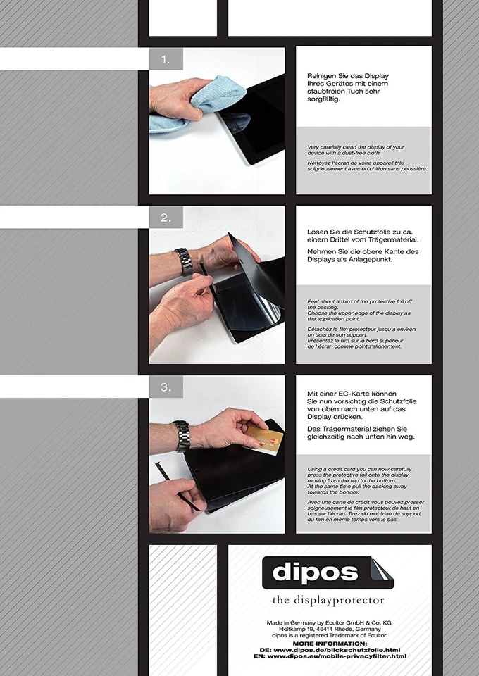 Screen Protector for Asus ZenPad 10 (Z301 ML/MFL) Protector Privacy Filter 4-Way - Image 4 of 4