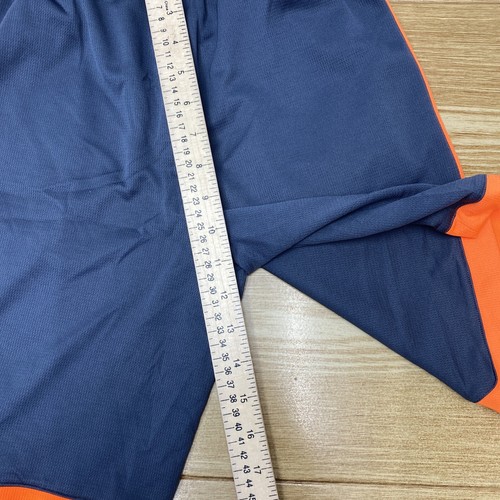 Adidas Boys Shorts Size L Gray Orange Striped Basketball Practice Bottoms Gray - Picture 15 of 17