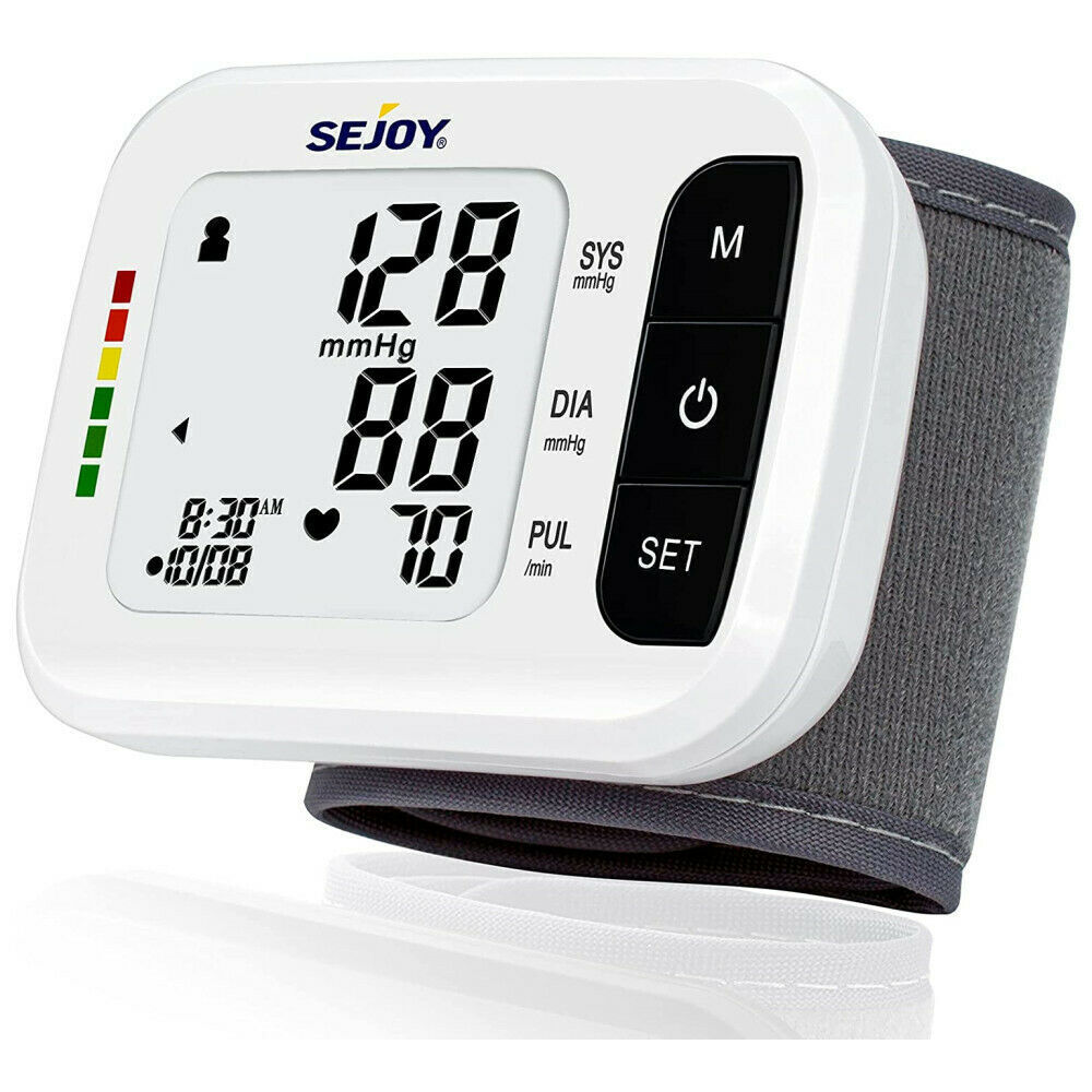 Digital Wrist Blood Pressure Monitor Automatic BP Machine Heart