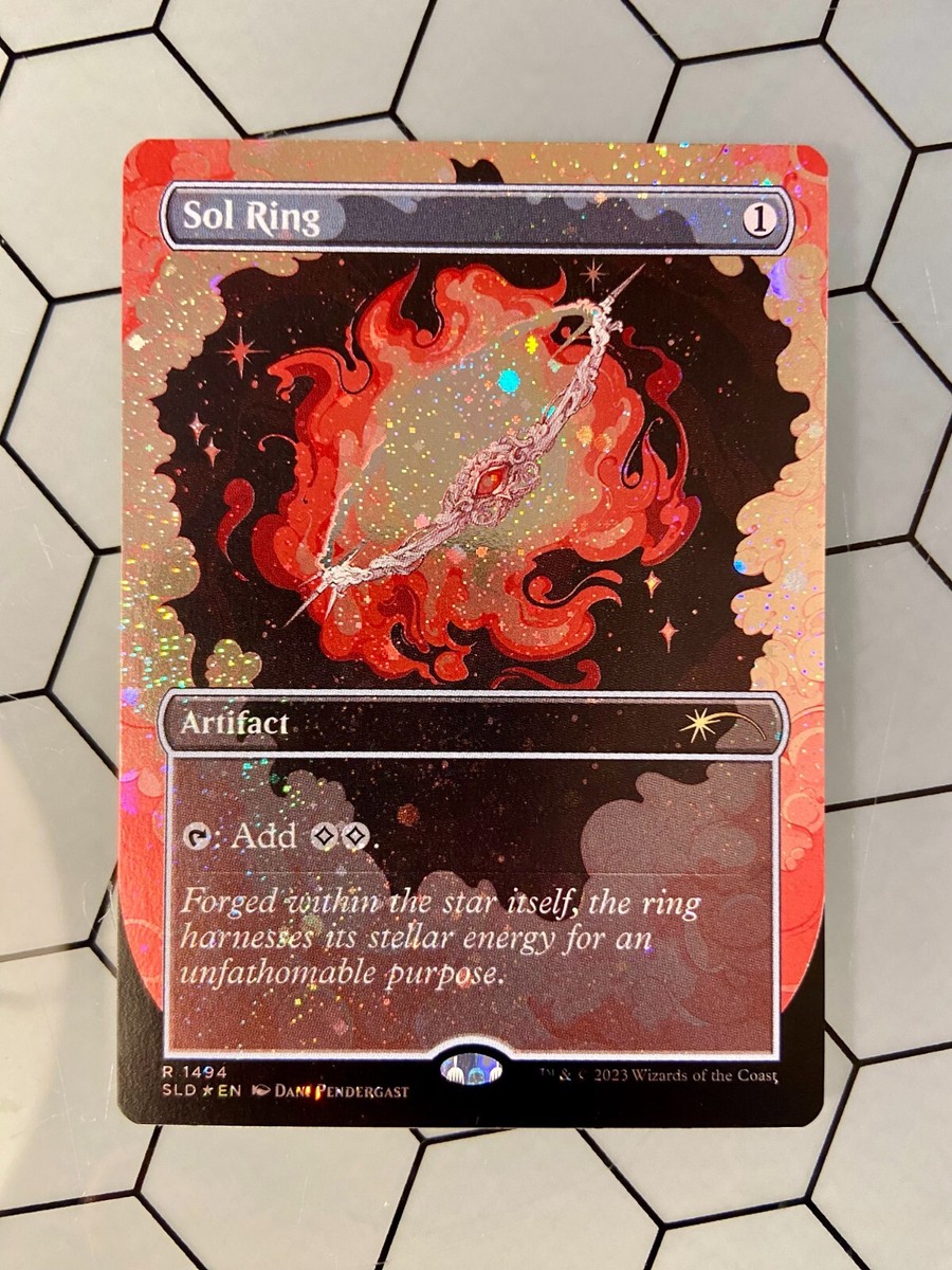 MTG【ギャラクシーFoil】太陽の指輪/Sol Ring(1494)１枚 ギャラクシー・Foil】(1494)□ボーダーレス□《太陽の指輪/Sol