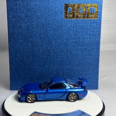 1/64 PGM Mazda RX7 FD3S Blue Open & Close Highend Round Base