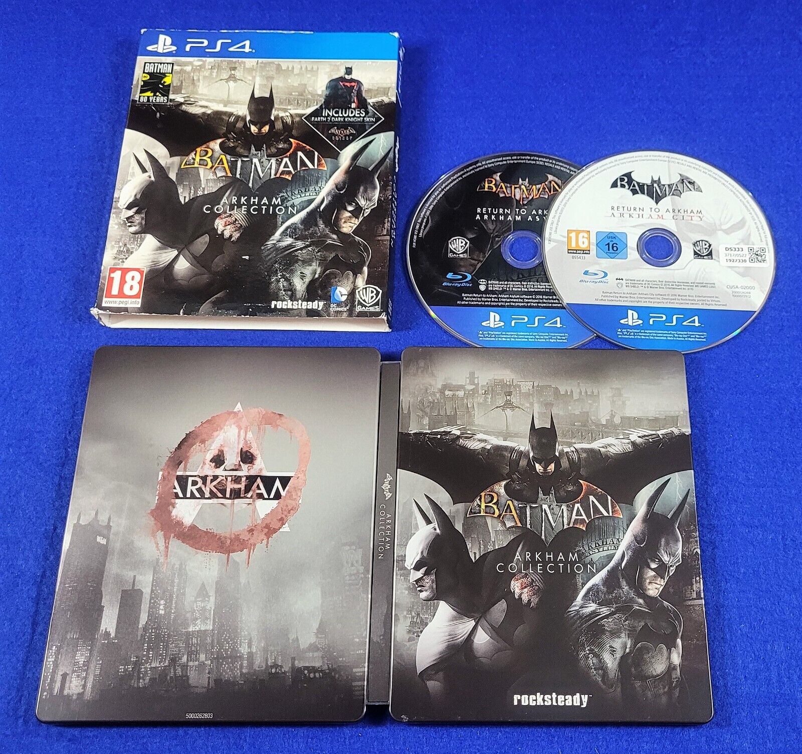 ps4 BATMAN ARKHAM Collection Asylum+City Steelbook Edition (Works on US Consoles |