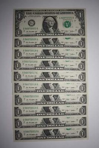 10-Consecutive-Serial-US-1-DOLLAR-BILLS-Uncirculated-in-10-Pocket-PORTFOLIO