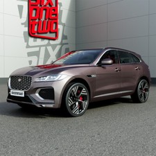 HAWKE VALOR 20" Alloy Wheels for Jaguar F-Pace Black Polish Premium-Quality Rims