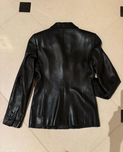 VINTAGE Gucci Leder Blazer Damen, schwarz ⚫️ - Bild 3 von 5