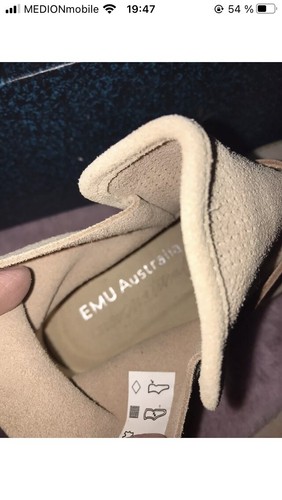 Emu Australia Damen Stiefelette Neu Gr 38 Velours Leder Beige Extra Leicht - Bild 6 von 8