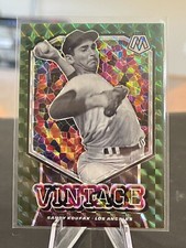 Sandy Koufax 2021 Mosaic Vintage Green Mosaic Prizm Card #V15