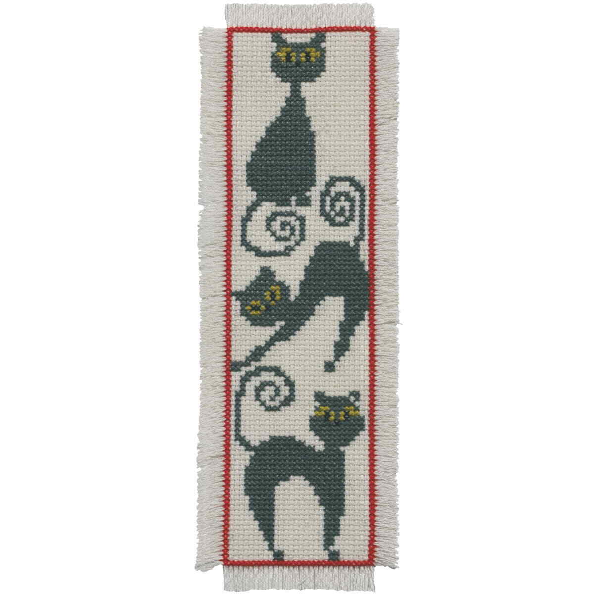 Permin counted cross stitch kit ""Bookmark Cat"", 7x22cm, DIY, 05-2103