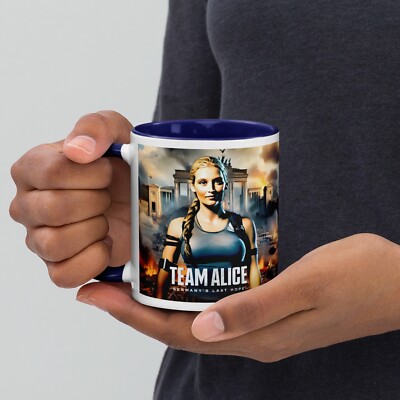 Schöne AfD Tasse, Lara Croft, Becher, Alice Weidel, Alternative für Deutschland
