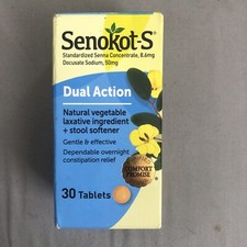 Senokot-s Natural Vegetable Laxative Ingredient 30 Count Tablets