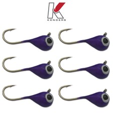 Tungsten Jig (6 Pack) - 5mm #8 Hook Purple GLOW