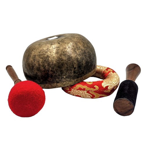 Antique Hand Hammered Yoga Singing Bowl Tibetan Oxidized Vintage Sound Healing - Bild 5 von 6