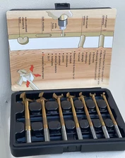 7Pc Multi Curve Angle Forstner Drill Bits Set Spade Mortising Boring Forstner